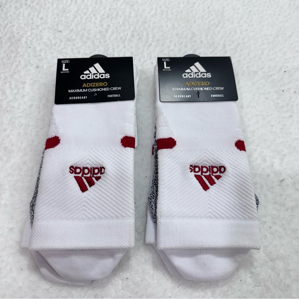 White Adidas Adizero Socks
